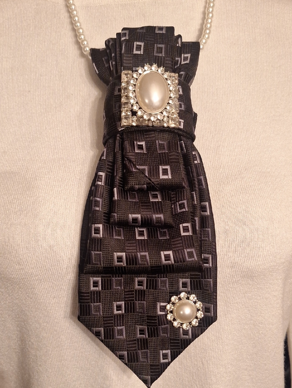 Van Heusen Upcycle Necktie Necklace.